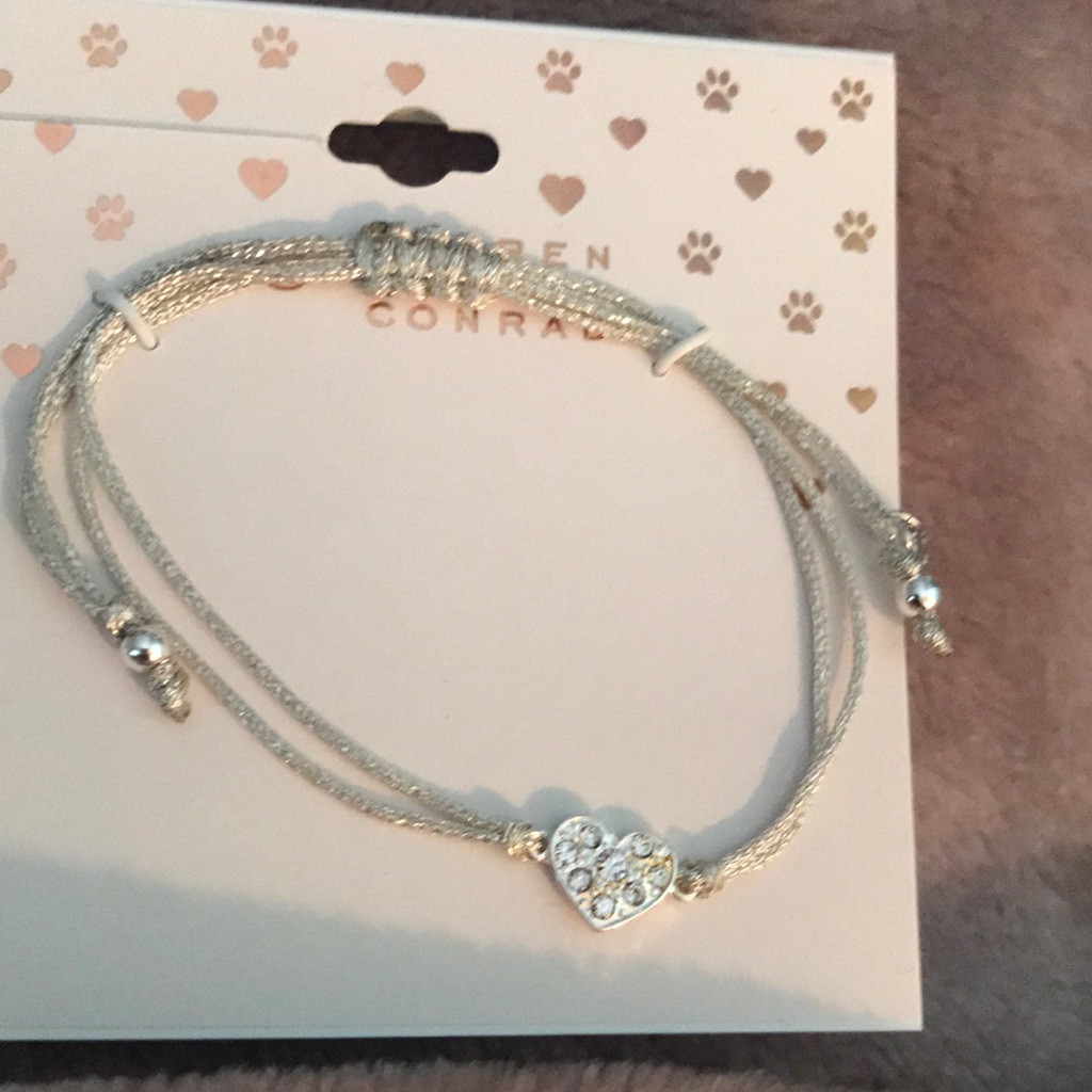 Lc Lauren Conrad Silver Heart Bracelet